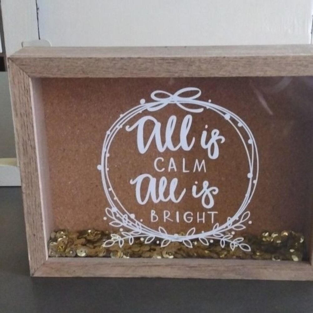 Maker's Holiday Christmas Shadowbox "All is Calm"